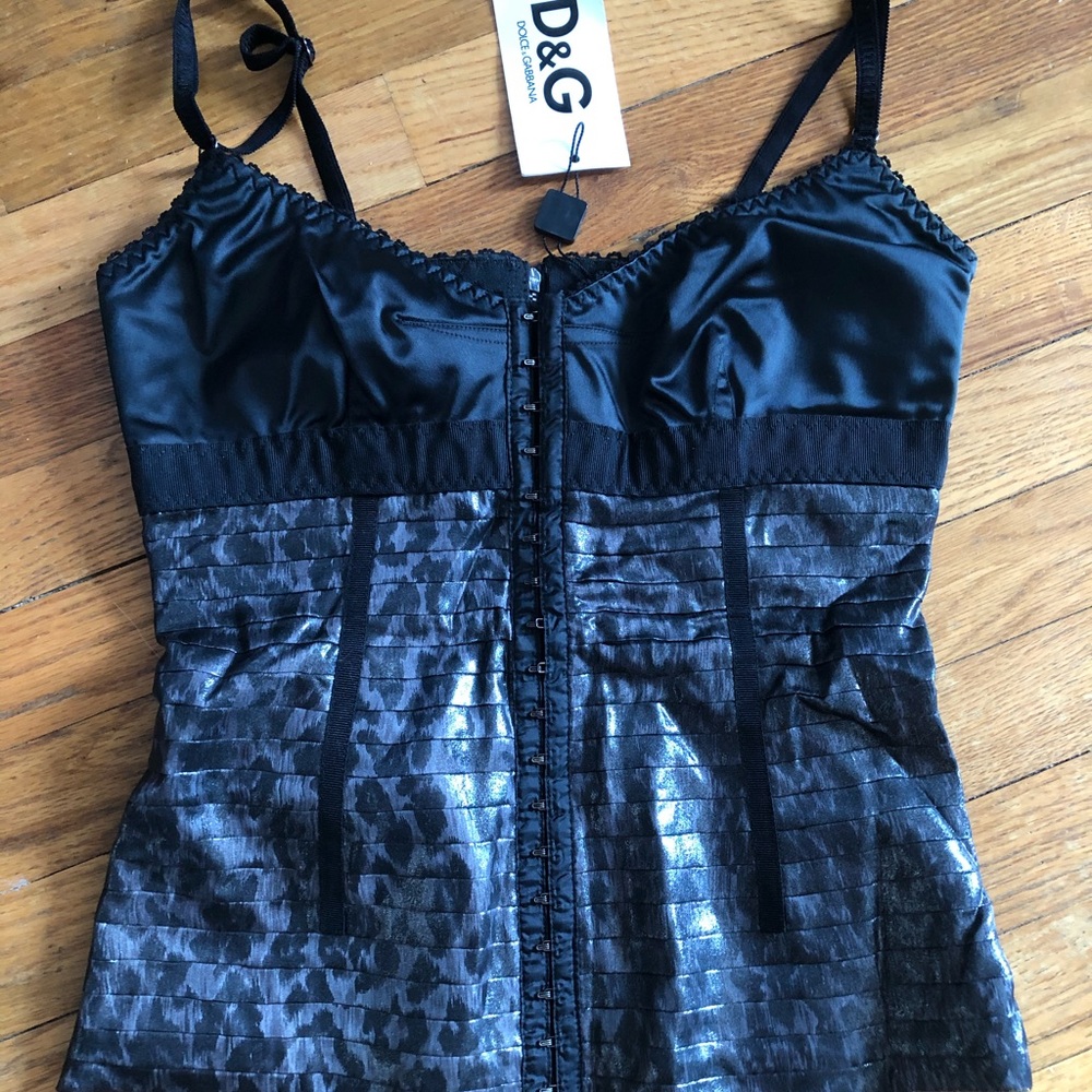D&G bustier corset style cami top